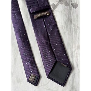 Camicissima Purple Woven Striped Paisley Jacquard	100% Silk Tie Made in Italy XL